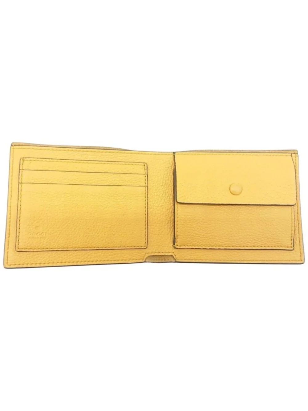 Gucci Folding Wallet Embossed Logo Yellow - Picture 14 of 15